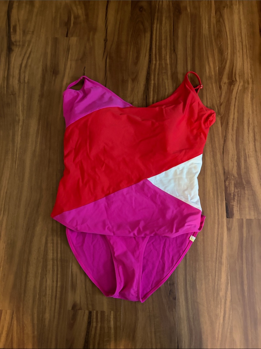 summersalt Colorblock One-Piece Swimsuit in Red, Pink & White